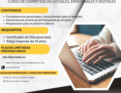 ASAPME Aragón en Pirineos abre el plazo de inscripción para el nuevo Curso de Competencias Sociales, Emocionales y Digitales